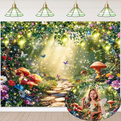 Fondo Fotográfico Bosque Encantado Primavera 7x5FT miniatura 1