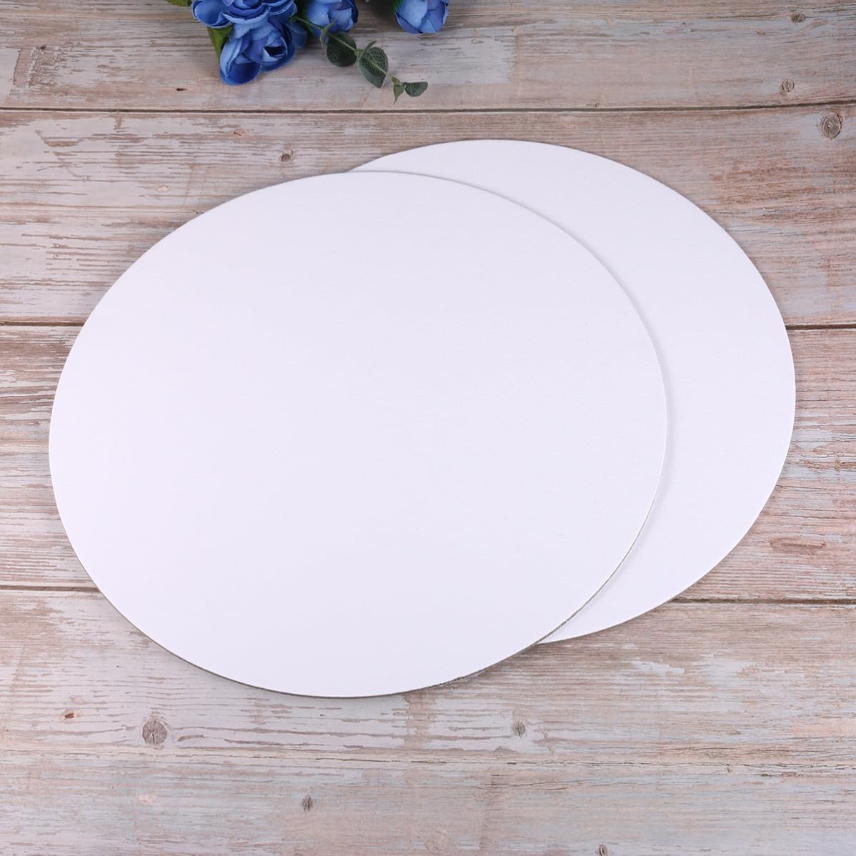 Runde Leinwand Maltafel für Hobbyisten und Schüler 6 Stück 30cm