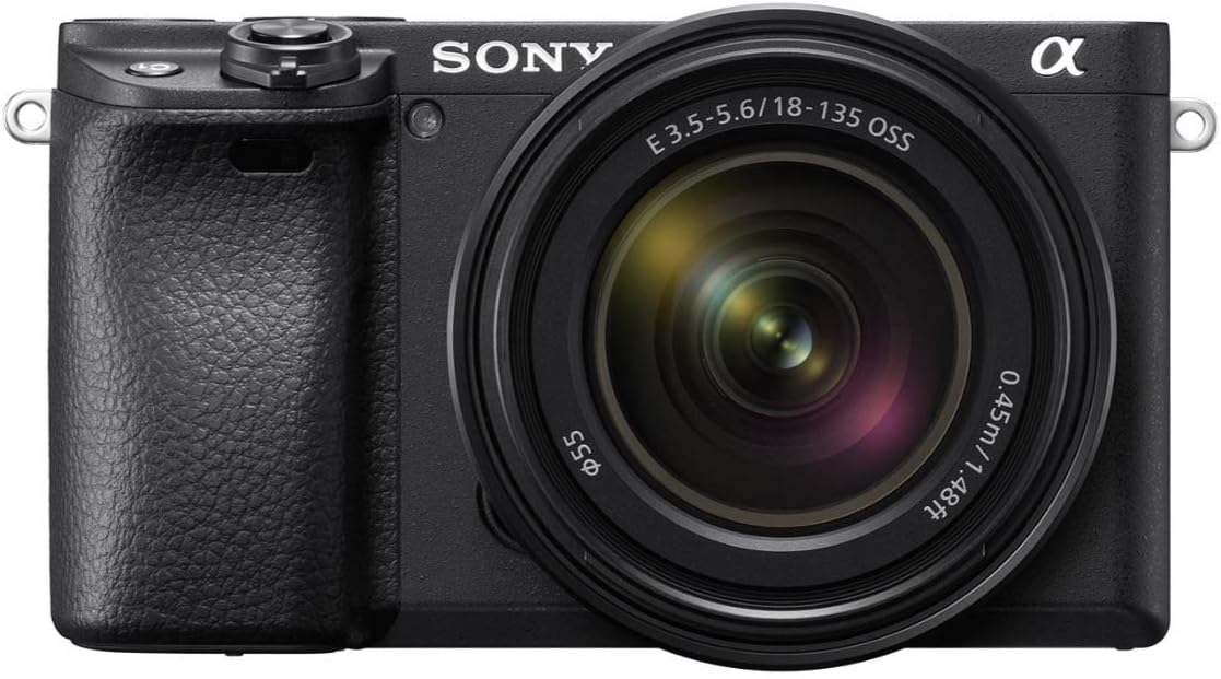 Sony Alpha a6400 Digital Camera with 18-135mm Lens (Black) Bundle with Filter Kit, Memory Card, Card Reader, Case, Battery (2-Pack) and Dual Charger, Accessory Kit, Tripod, Art Suite (10 Items)