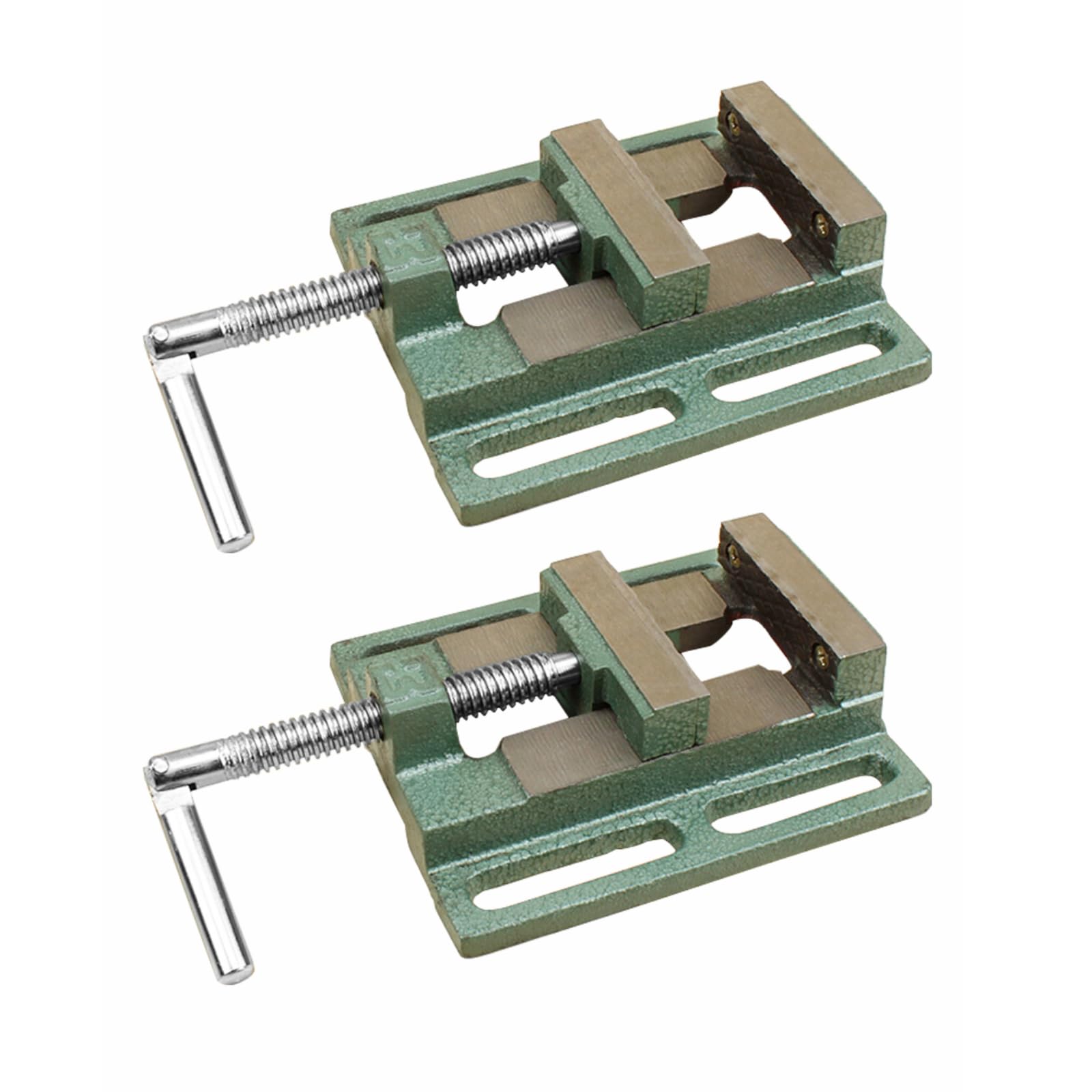 2 morse per trapano a pressa, 60 mm, morsa a becco piatto, professionale, di precisione, per officina, fresatrice, manutenzione di macchinari (130 mm)