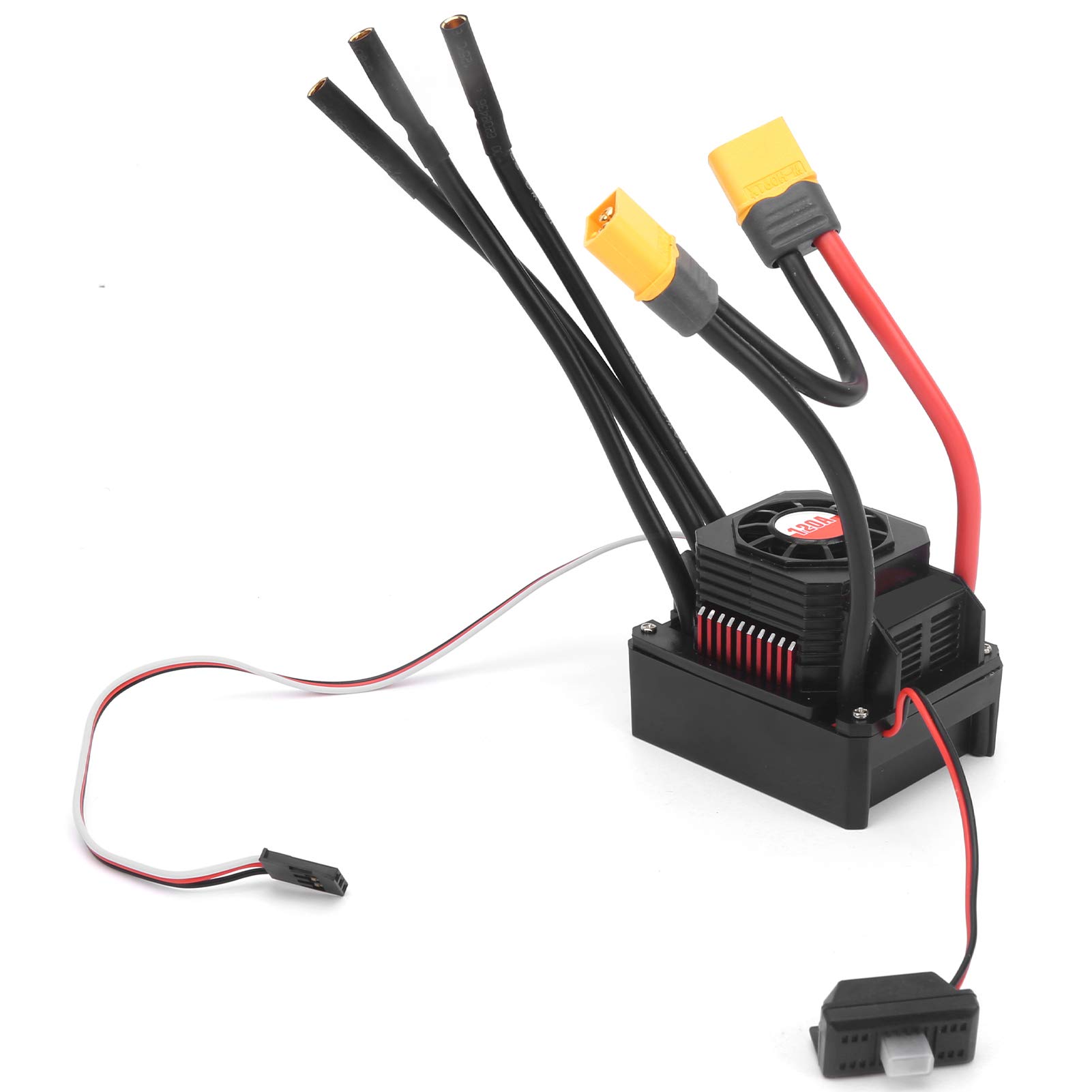 Hochleistungs-120-A-Regler, Wasserdichter Elektrischer Geschwindigkeitsregler mit XT60-Anschluss, Ideal für 1/10 1/8 RC-Cars, Lange Haltbarkeit und Schutz