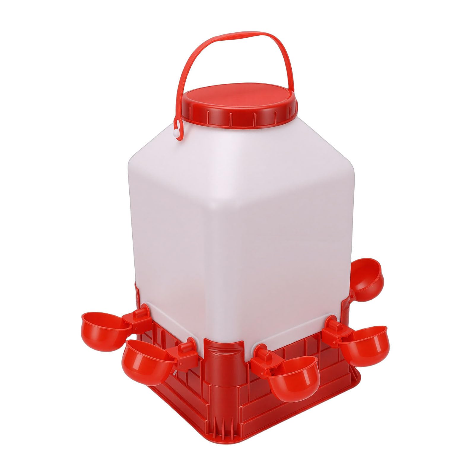 Geflügeltränke für Geflügel, 10 Liter, Futternapf und Tränke für Hühner, aus Kunststoff, großes Fassungsvermögen, leicht zu reinigendes Design