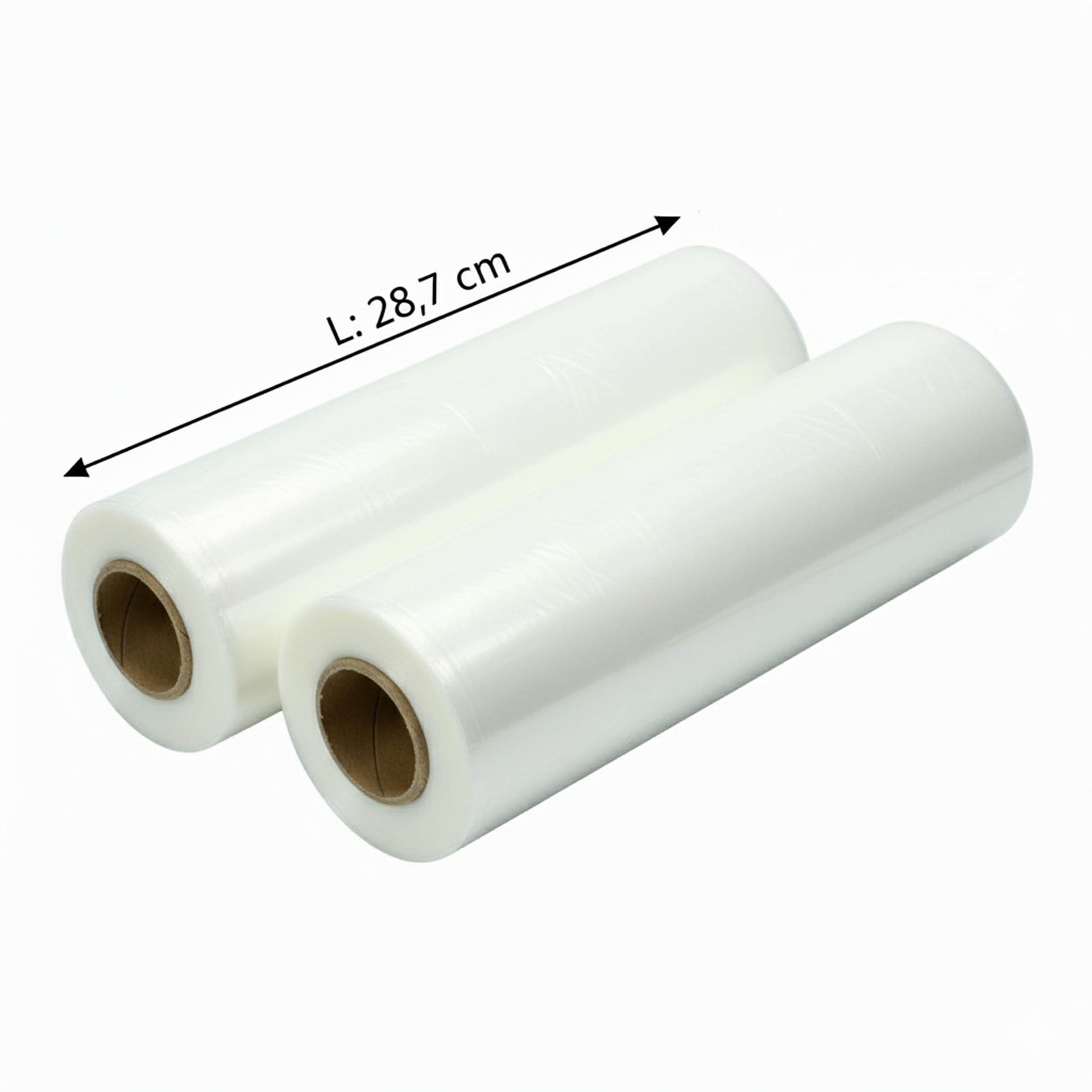 FRIO - 2 rouleaux de film alimentaire 600 m - Superadhérent - Trousse professionnelle avec scie - Élastique et auto-scellant pour stockage et emballage - Idéal pour conteneurs et bacs métalliques