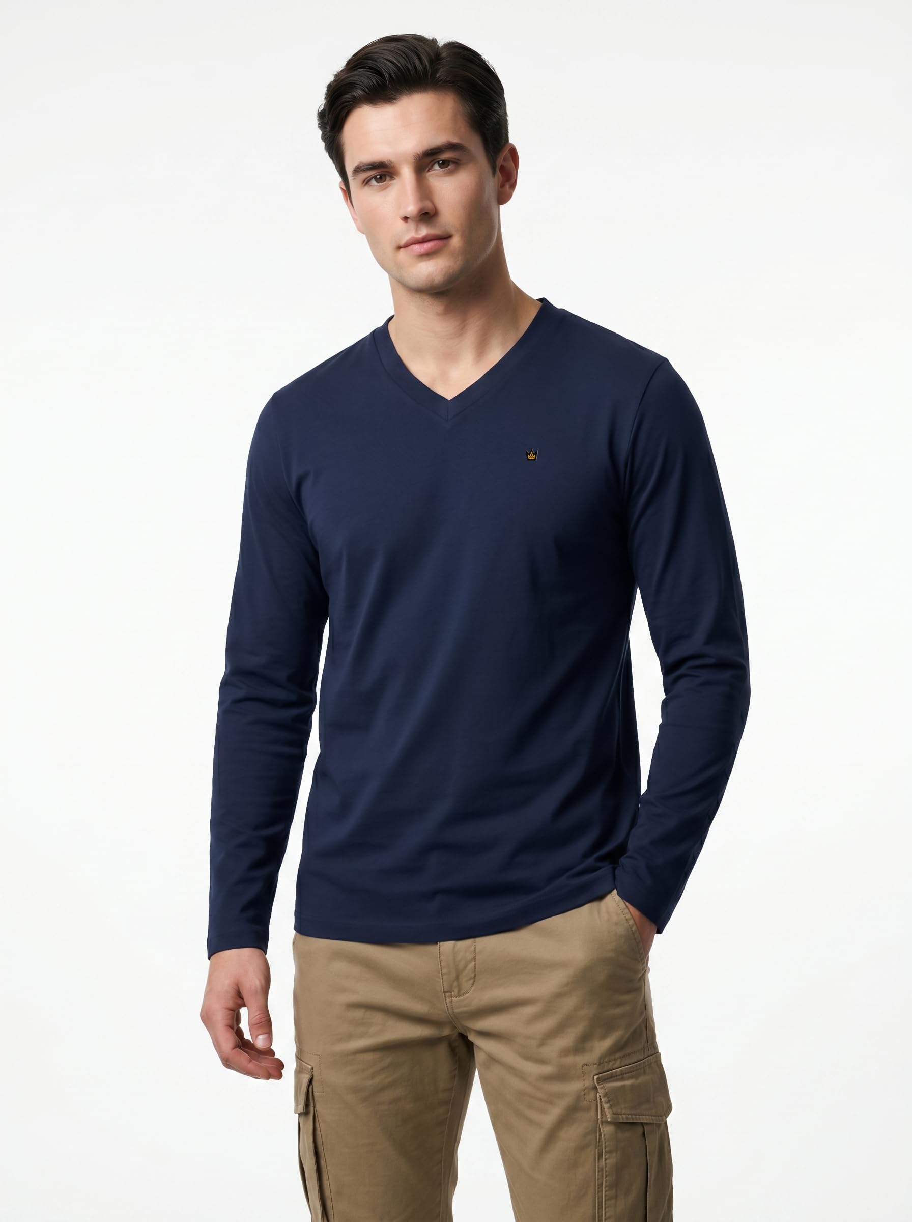 Confezione da 3, 4 magliette da uomo a maniche corte e lunghe con scollo a V, comode magliette con scollo a V per palestra, corsa, allenamento e uscite casual