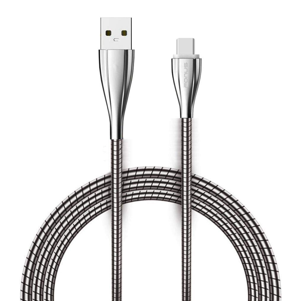 Metal Braided Type-C USB Cable Sync Charger Power Cord 6ft Long USB-C [Zinc Alloy] [Fast Charge] Compatible with LG G6 G7 ThinQ Stylo 4 V30 V35 ThinQ