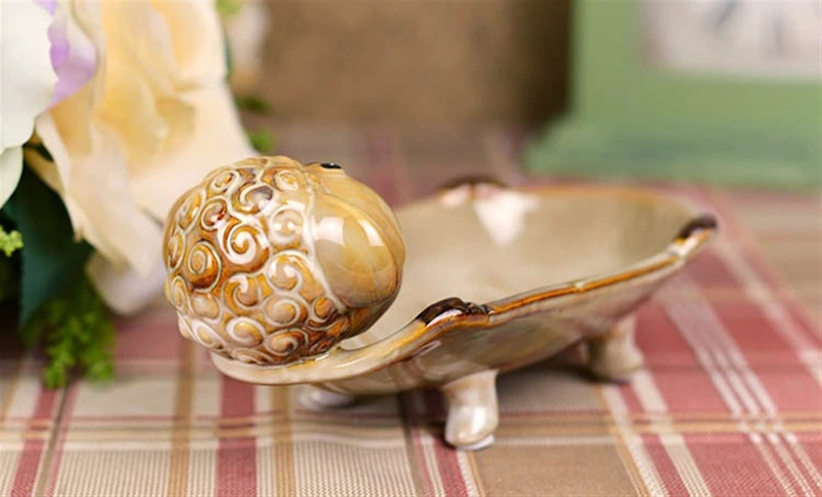 Jabonera Baño Cerámica Cordero Estatuilla jabonera Decorativo Porcelana Mesa Oveja Organizador de Llaves de alejegración de baratijas Adorno Regalo Jabonera Ducha
