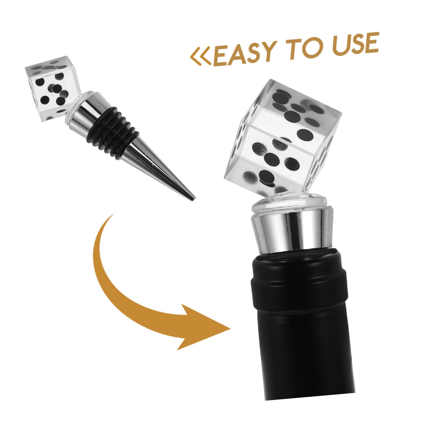 Zerodeko 5 Pezzi Sughero Tappi di Vino tappisti della Bottiglia di Vino guidato Tappo di Vino Arredamento Accessori Tappo per Vino da Festa Tappi per Vino Decorativi Gel di silice Argento