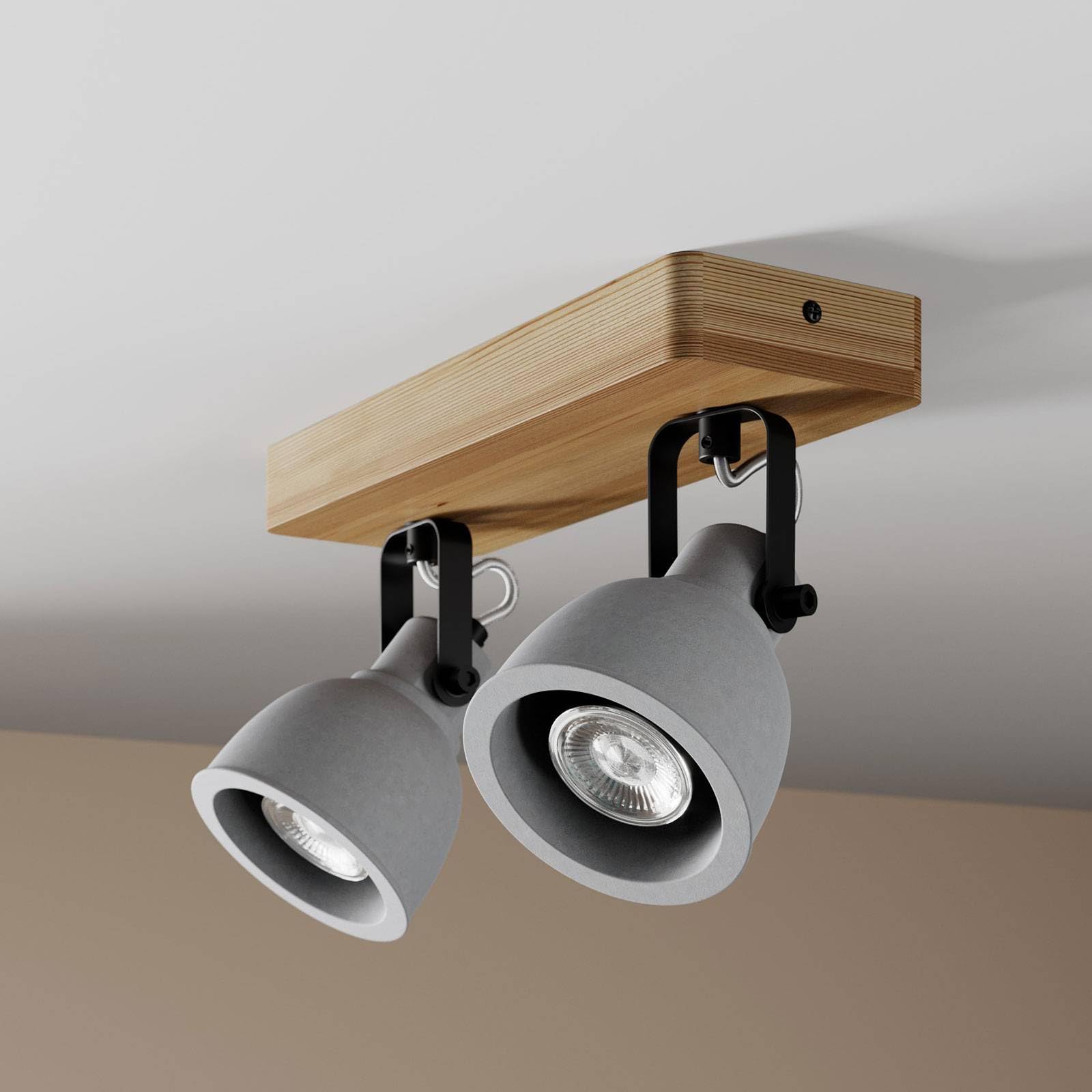 Faretto Da Soffitto Arcchio Brinja, Marrone, Angolare, A 3 Luci, GU10, Lampada Da Incasso Plafoniera Applique 93479498