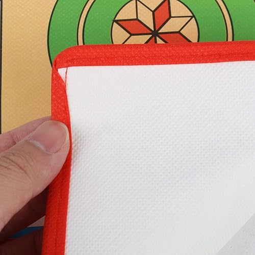 Miniatura 7 de Zerone Juego de mesa Ludo de 23.6 x 17.7 pulgadas, tela no tejida, plegable, juego de serpientes y escaleras para 3-8 años, 4 jugadores