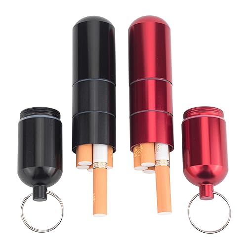 Estuche para cigarrillos, estuche para cigarrillos de pequeña capacidad, llavero portátil, estuche para cigarrillos, acero inoxidable 304, aleación
