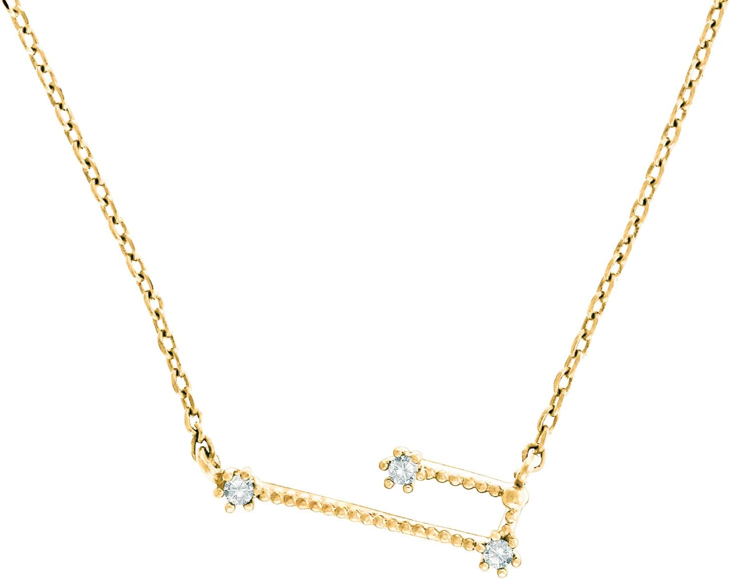 14K Gold Plated Astrology Constellation Horoscope Zodiac Necklace 16-18"