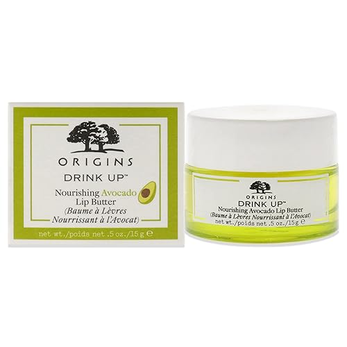 Origins Drink Up - Bálsamo labial nutritivo de aguacate y manteca labial, unisex, 0.5 onzas