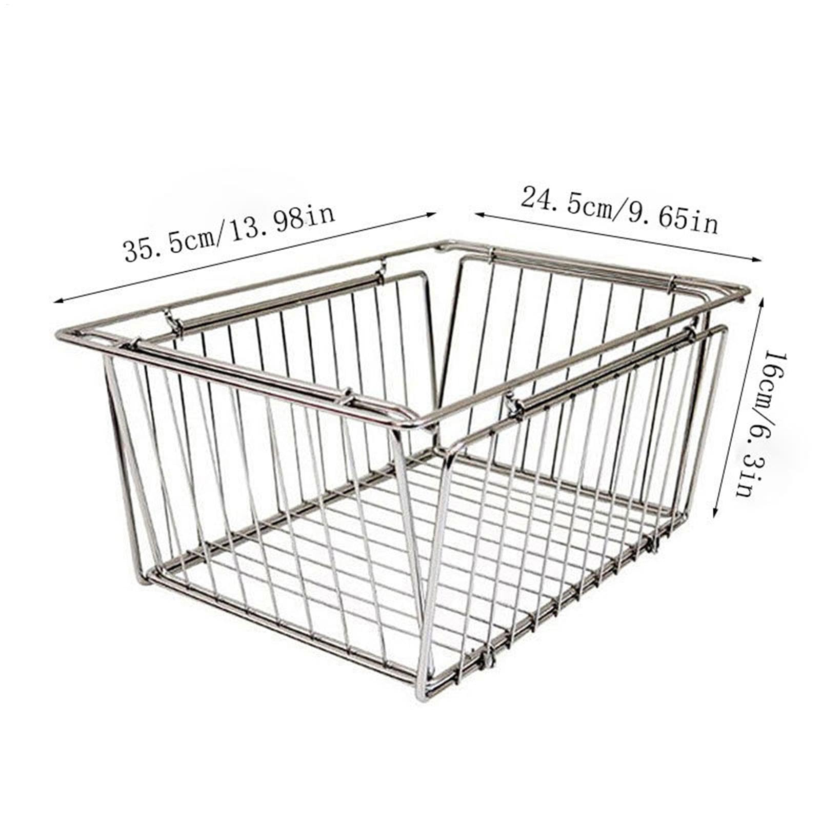 Cesta de mesa de acero inoxidable, cesta de almacenamiento plegable Cesta | Cesta para lavar verduras Cesta de almacenamiento de mesa para el lugar de trabajo y campin