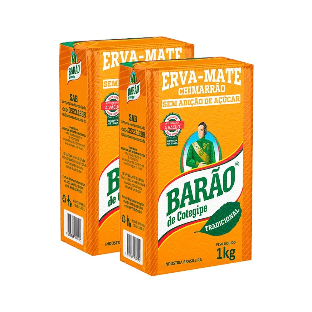 Pack Erva Mate Tradicional Barão para tomar Chimarrão - 2x 1kg