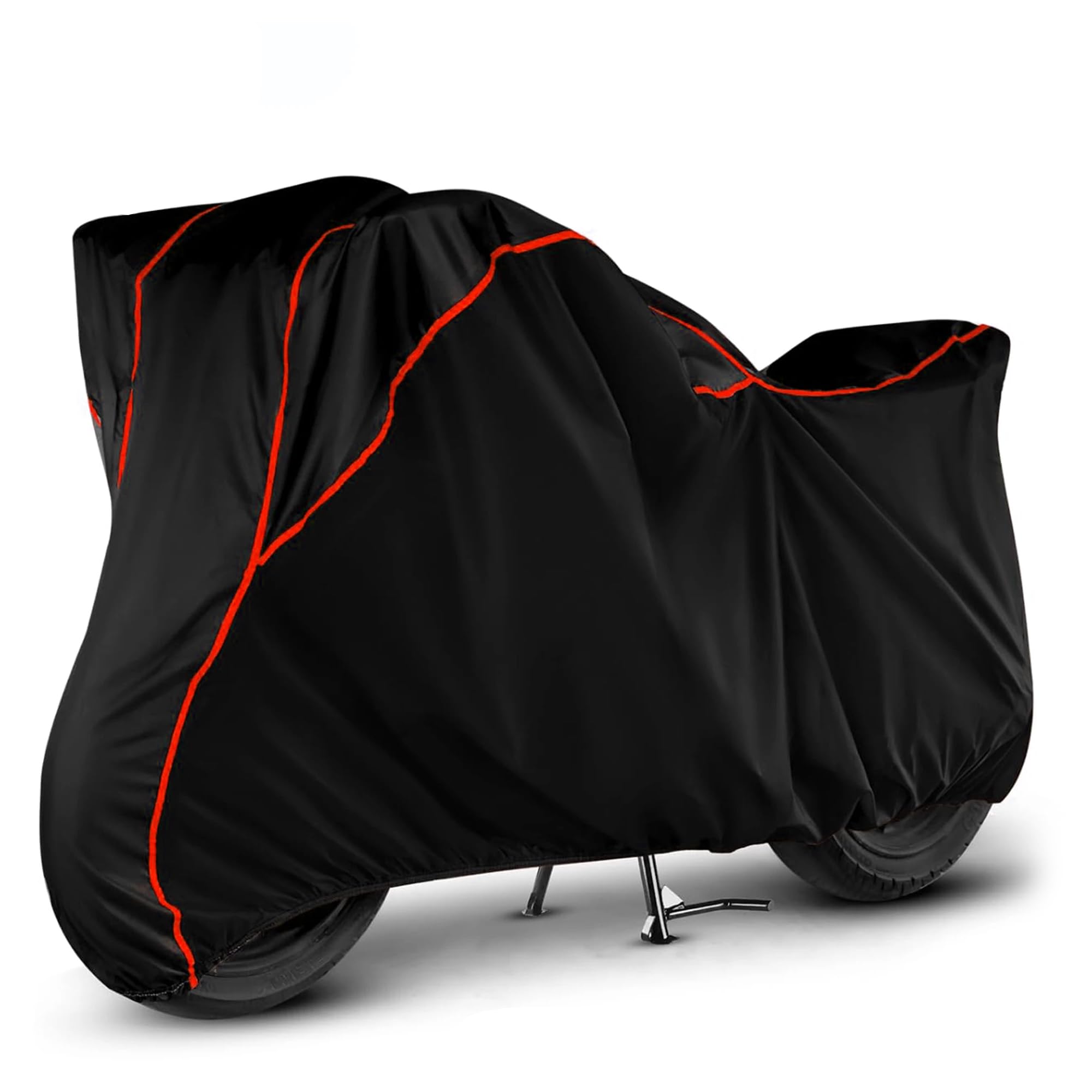 Waterproof Bike Cover for All Bajaj Pulsar Model Upto 400CC | All Weather Protection from Rain, Dust, Sun & Scratches | Black Red Piping | Universal Fit for All Bike & Scooty-image-10