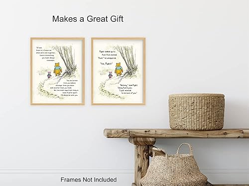 Miniatura 5 de A. A. Milne Wall Art & Decor Poster Set 8x10 - Girls Bedroom Decor - Kids, Boys Room, Baby Nursery Decor - Wall Decor for Toddler - Always Remember