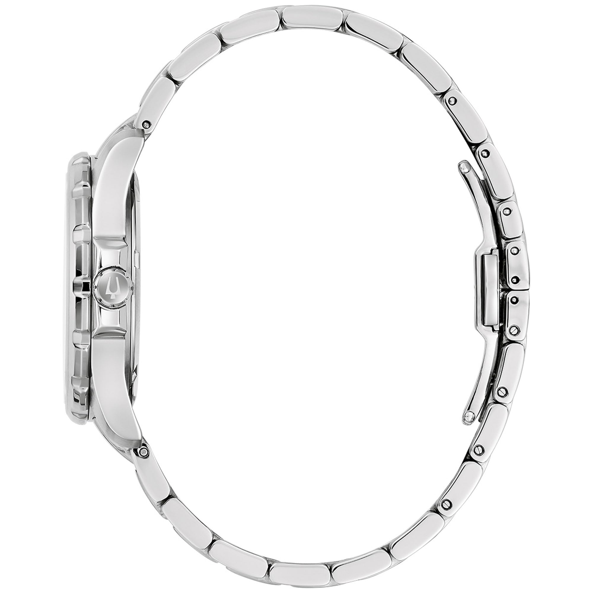 Bulova Reloj analógico de Cuarzo para Mujer con Correa de Acero Inoxidable 96P248, Plata, Pulsera
