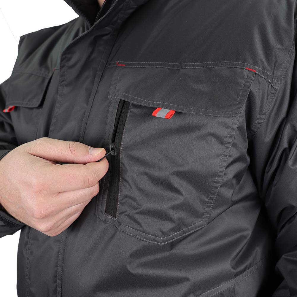 Veste De Sécurité Imperméable Lee Cooper Homme – Coupe-vent, Respirante, Avec Capuche Amovible