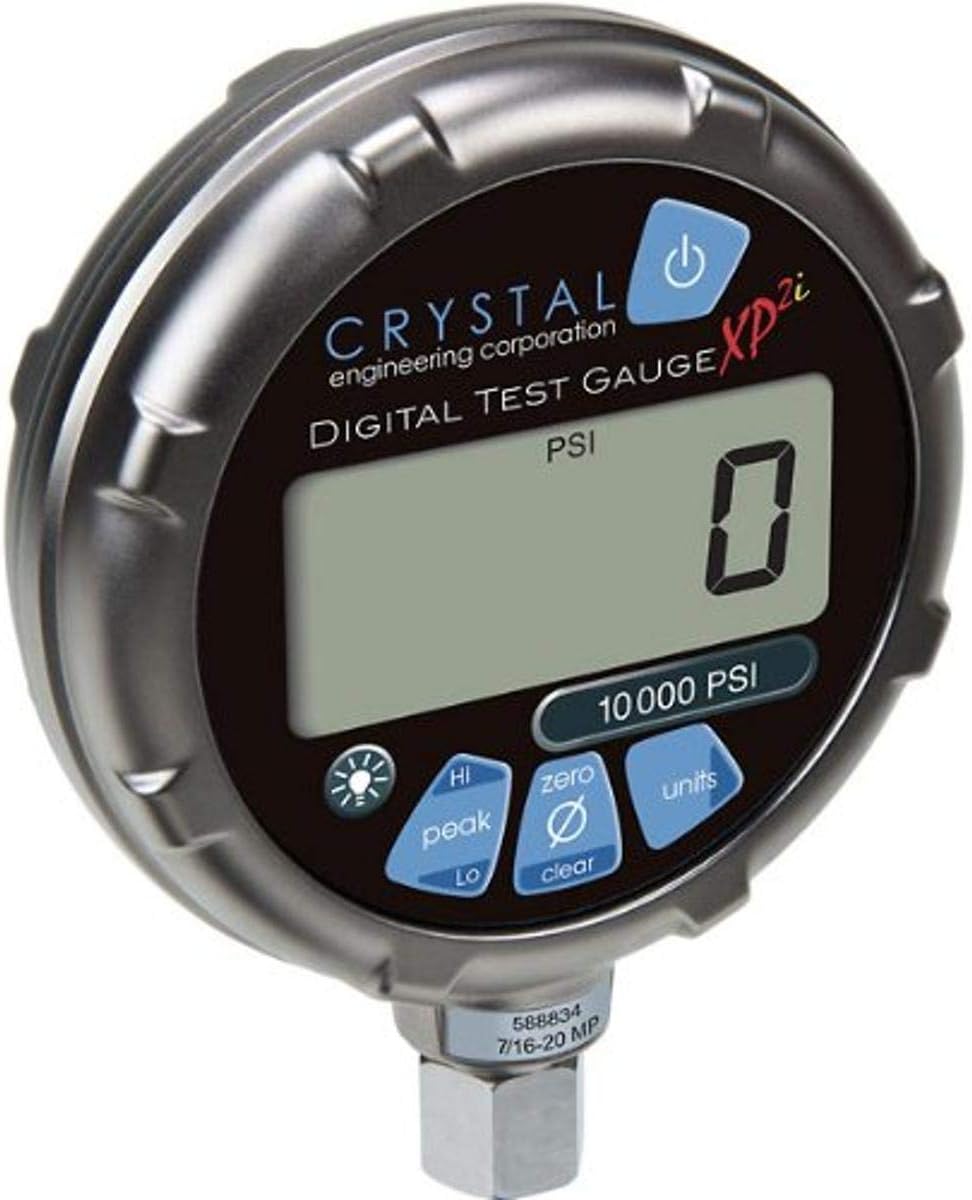 - Crystal 5KPSIXP2I 5000PSI Digital Pressure Gauge .1% Accuracy
