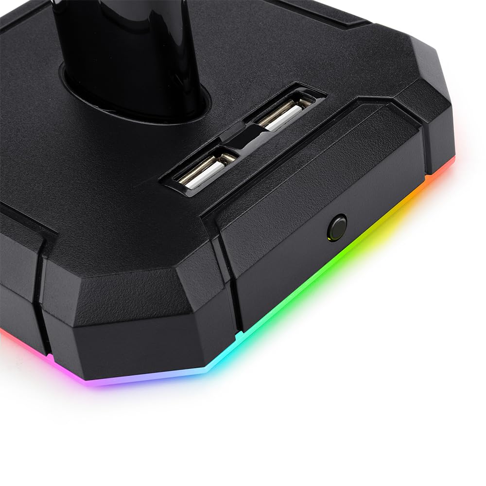 Redragon - Supporto per cuffie Scepter-Pro (HA300) Retroilluminazione RGB con 4 porte USB