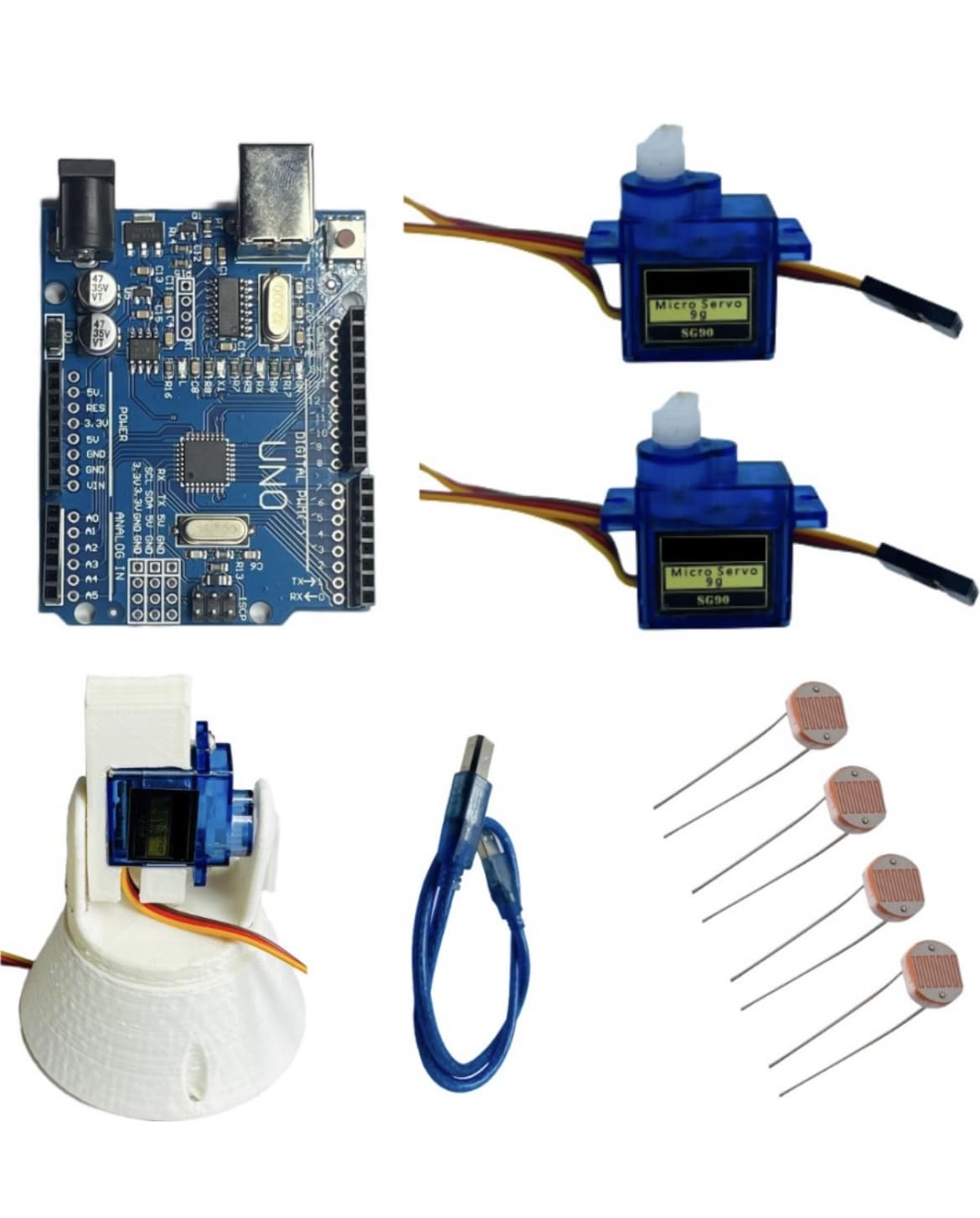 See full amazon price history chart for Mechanic37 Solar Tracker Kit For Engineering and Science Project (Dual Axis With 2 Servo + UNO Board +4 LDR Sensors) Mechanic37 Solar Tracker Kit For Engineering and Science Project (Dual Axis With 2 Servo + UNO Board +4 LDR Sensors) (B0CKBH8ZKJ) Amazon Price History, Amazon Price Tracker
