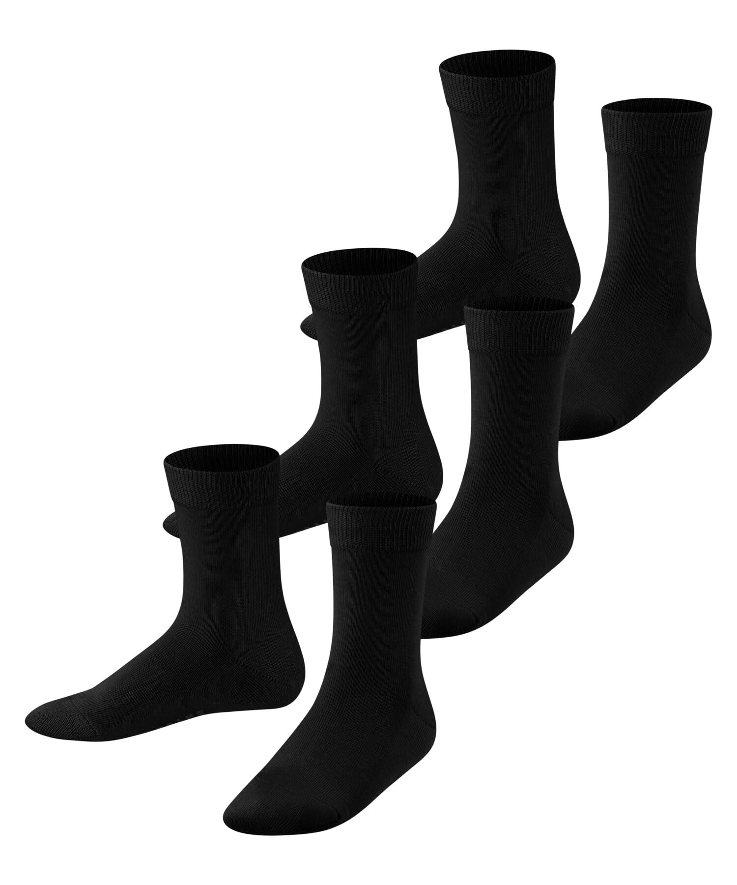 FALKE Unisex Kinder Family 3-Pack Socken atmungsaktive nachhaltige biologische Baumwolle verstärkte Kindersocken strapazierfähig rutschfrei hautfreundlich einfarbig Multipack 3 Paar