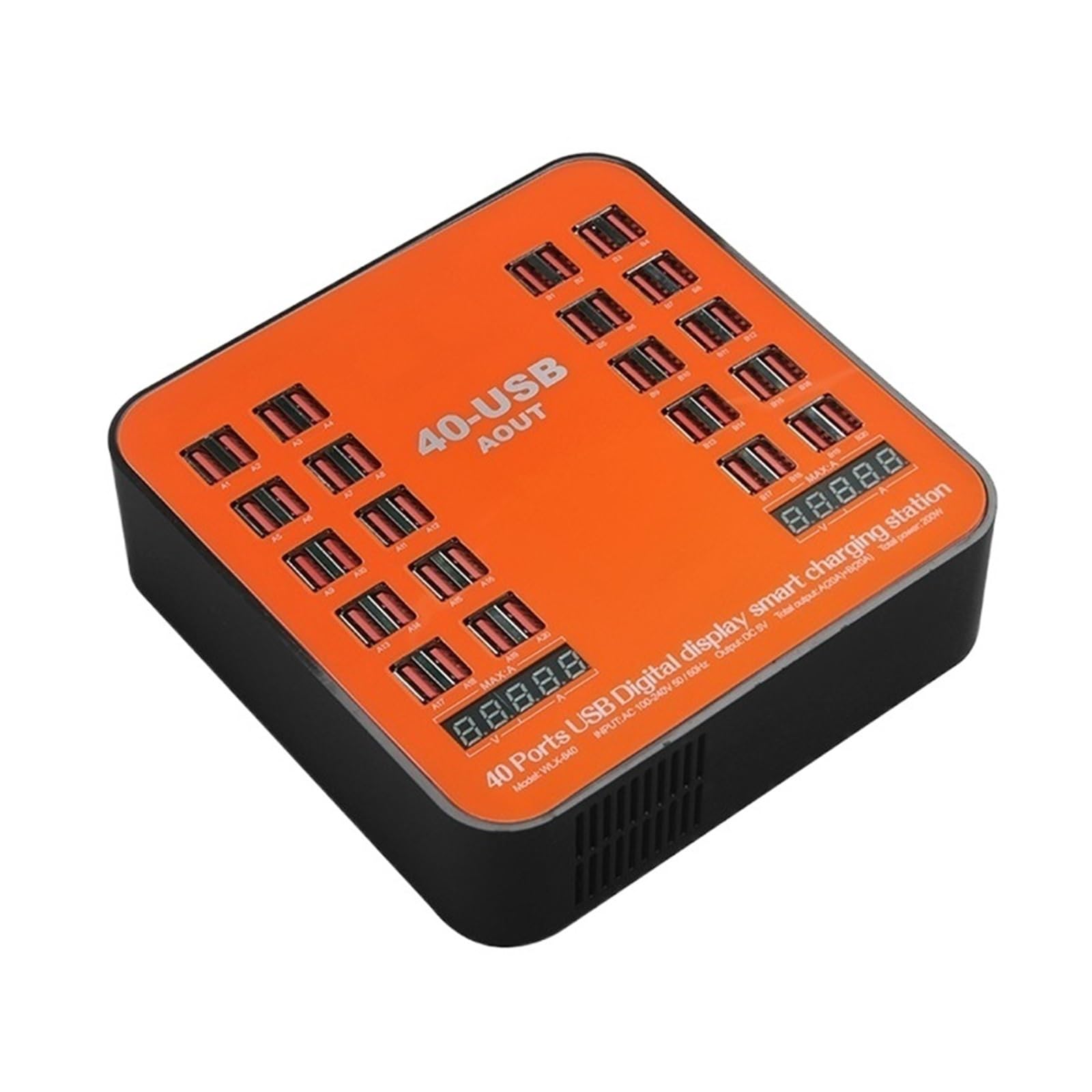 Chargeur USB Multi-Rapide 300W, Station de Charge Portable à 60 Ports, Chargeur Mural Intelligent Compatibilité Universelle(1 UK)