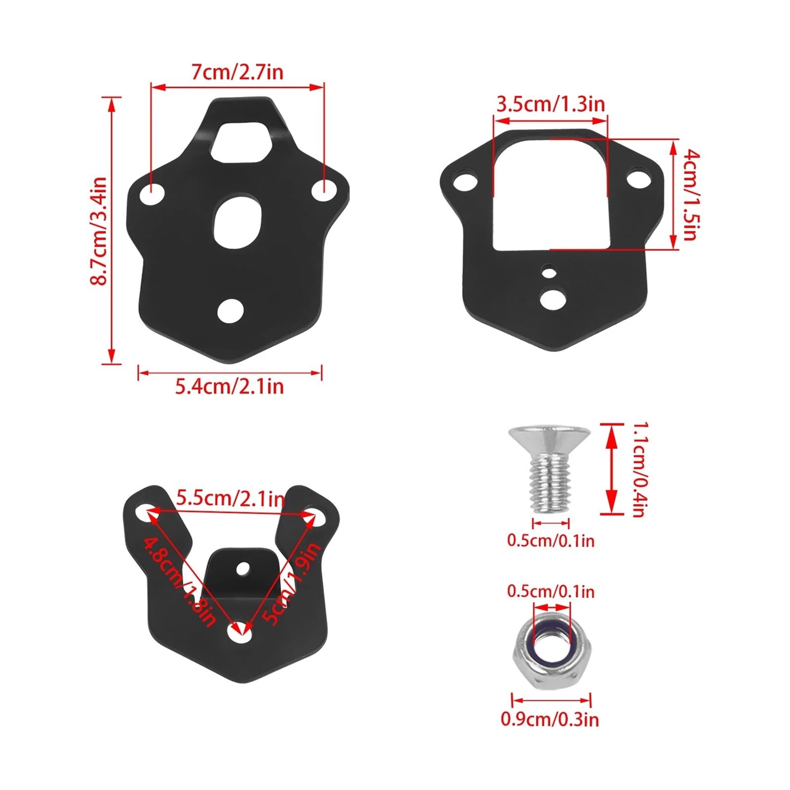 Cavalletto per moto Estensione del cavalletto laterale piede cuscinetto di estensione per moto(Nero)