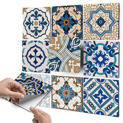 CREATISTO Fliesenaufkleber 10 x 10 cm (9 Stück) – Klebefliesen...