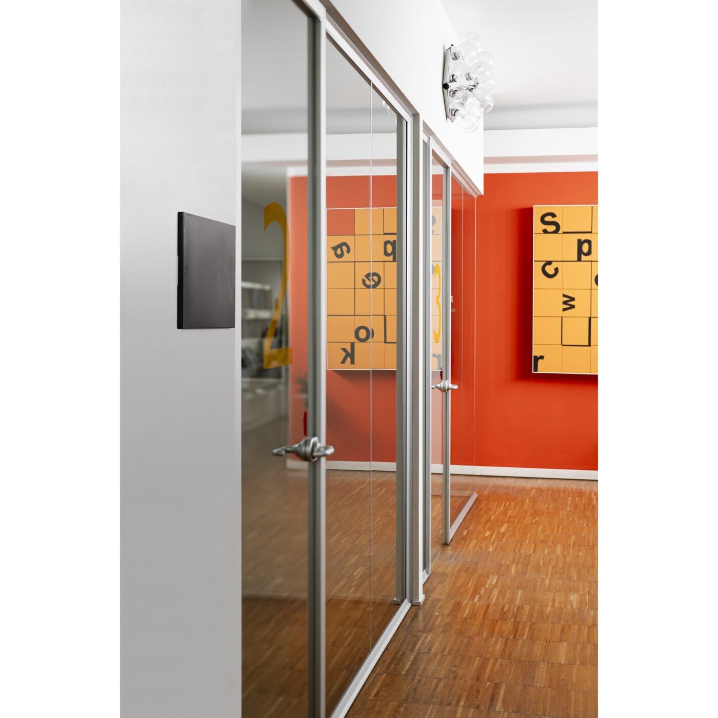 Boîtier encastrable pour maçonnerie – Tableau électrique 24 modules DIN (2 x 12), couvercle aveugle ultra fin 11 mm, style moderne et élégant, IP40, rail DIN, pour rénovation d'appartements, noir