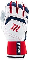 Marucci Signature Full Wrap Adult Batting Gloves - Perforated Sheepskin Palm for Max Grip & Smooth Fit