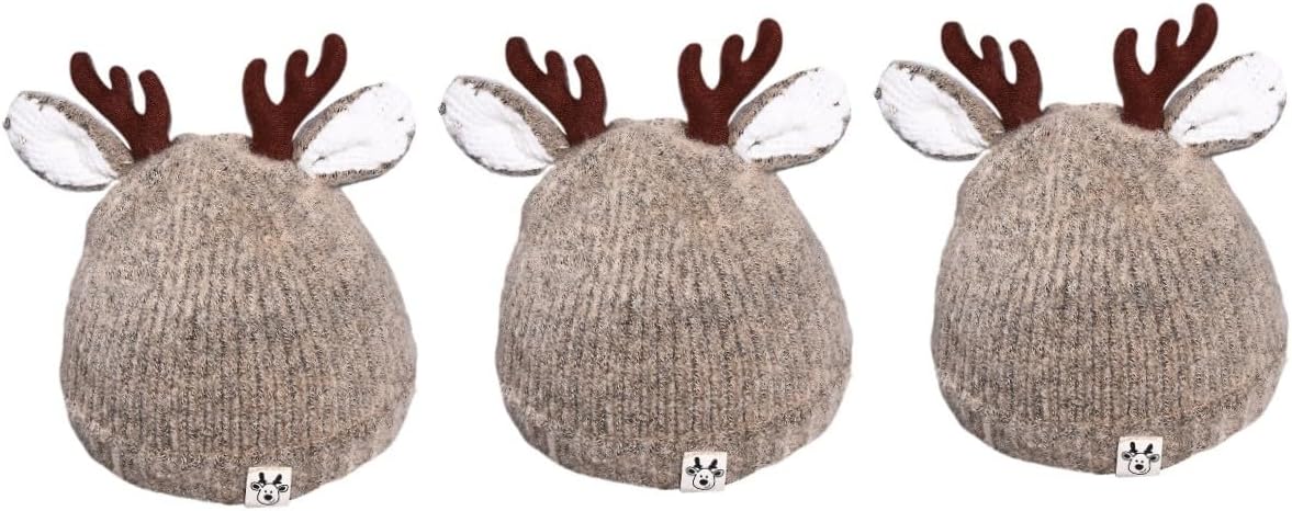 SHERCHPRY 2pcs Hats Ear Muffs Has Santa Claus Hat Kids Hat Kids Wool Cap Hat for Kids Knitting Hat Cute Baby Wool