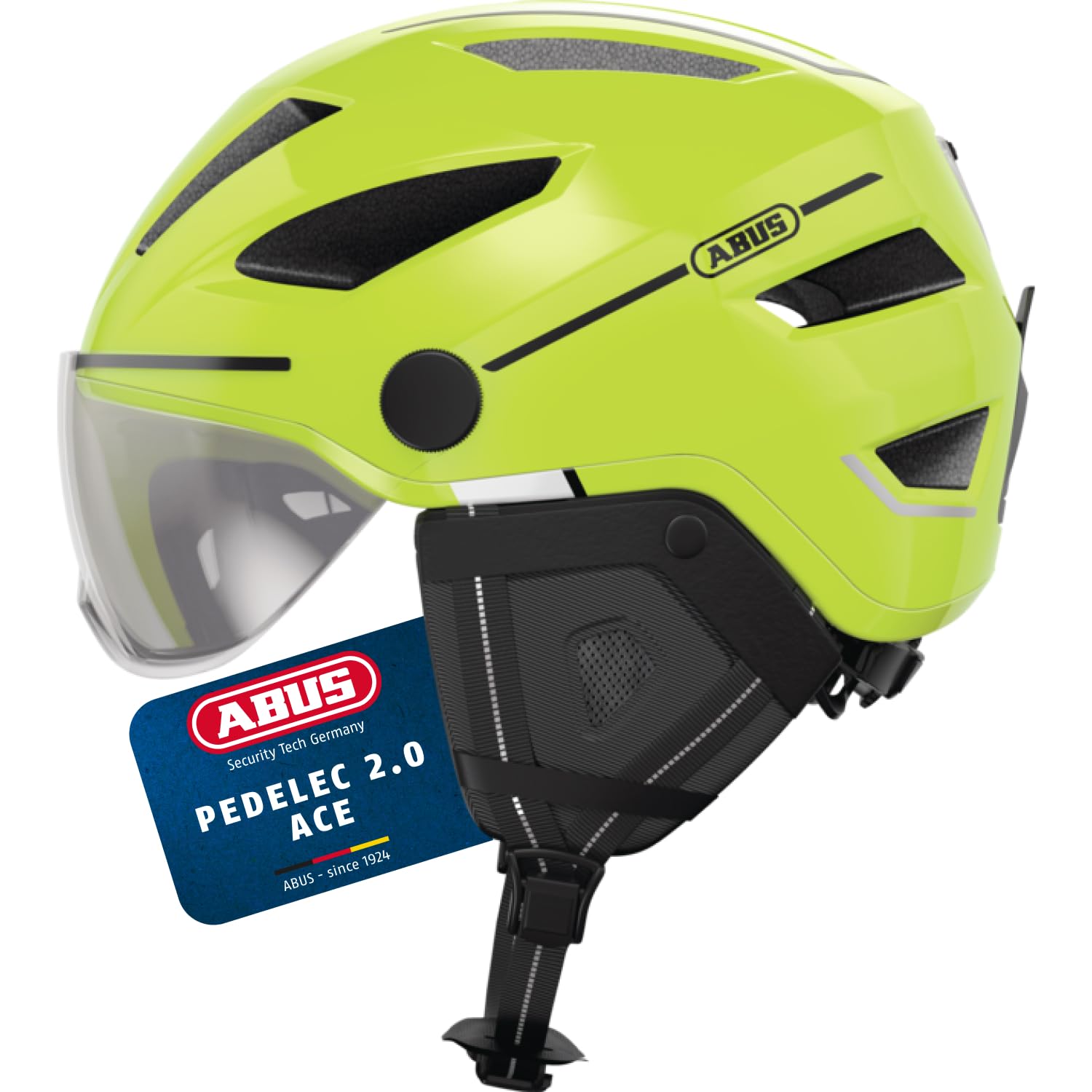 ABUS city helmet Pedelec 2.0 ACE - bicycle helmet with rear light, visor, rain cover, ear protection - for men and women — image 1