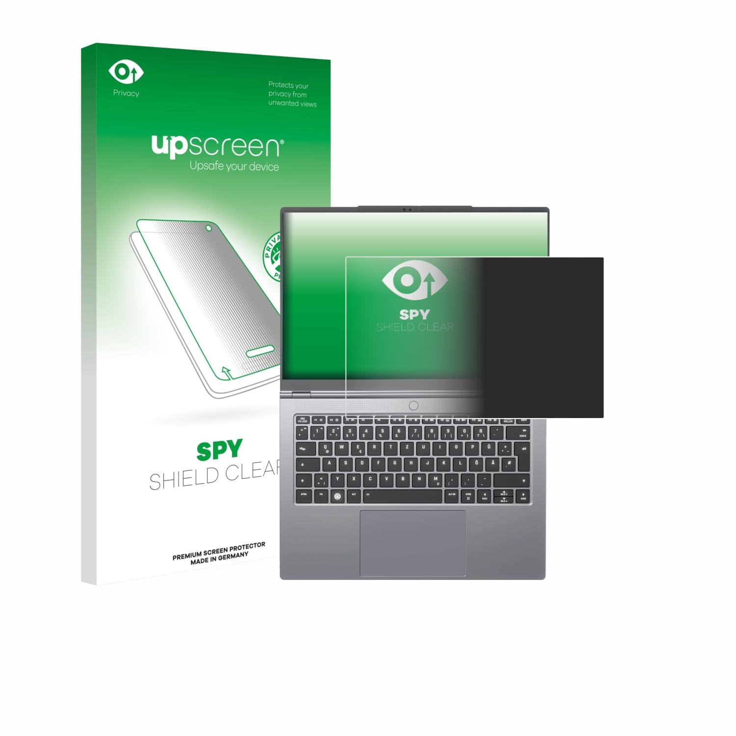 upscreen Pellicola Privacy per Tuxedo InfinityBook Pro 14 Gen 10 | , Anti-Spy Protezione Schermo Made in Germany, Anti-Spia Privacy Screen Protector Chiara