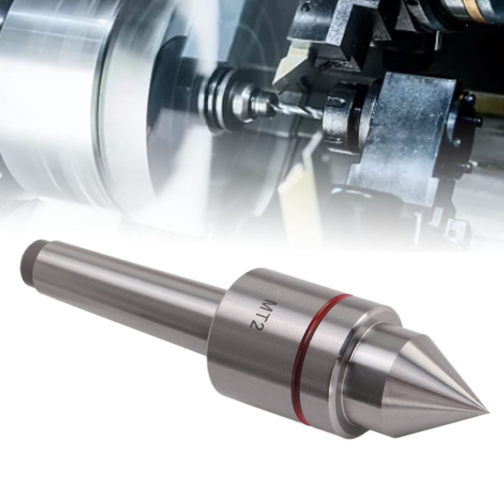 Tailstock Center, 140mm Total Length Lathe Live Center, Good Precision Triple Bearings for CNC