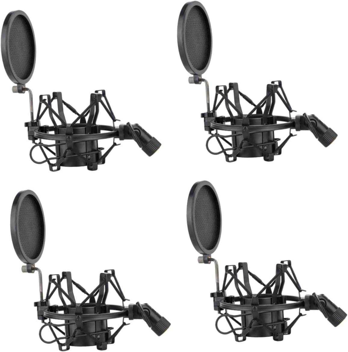 TiStm 1 Set Anti-Vibration Protecting Anti- Bracket Blowout Clip Stand Cover Mount Accessories Mic Shockmount Holder Shockproof Vibration Microphone Shield Filter for Universal Rack Stands (Color : B
