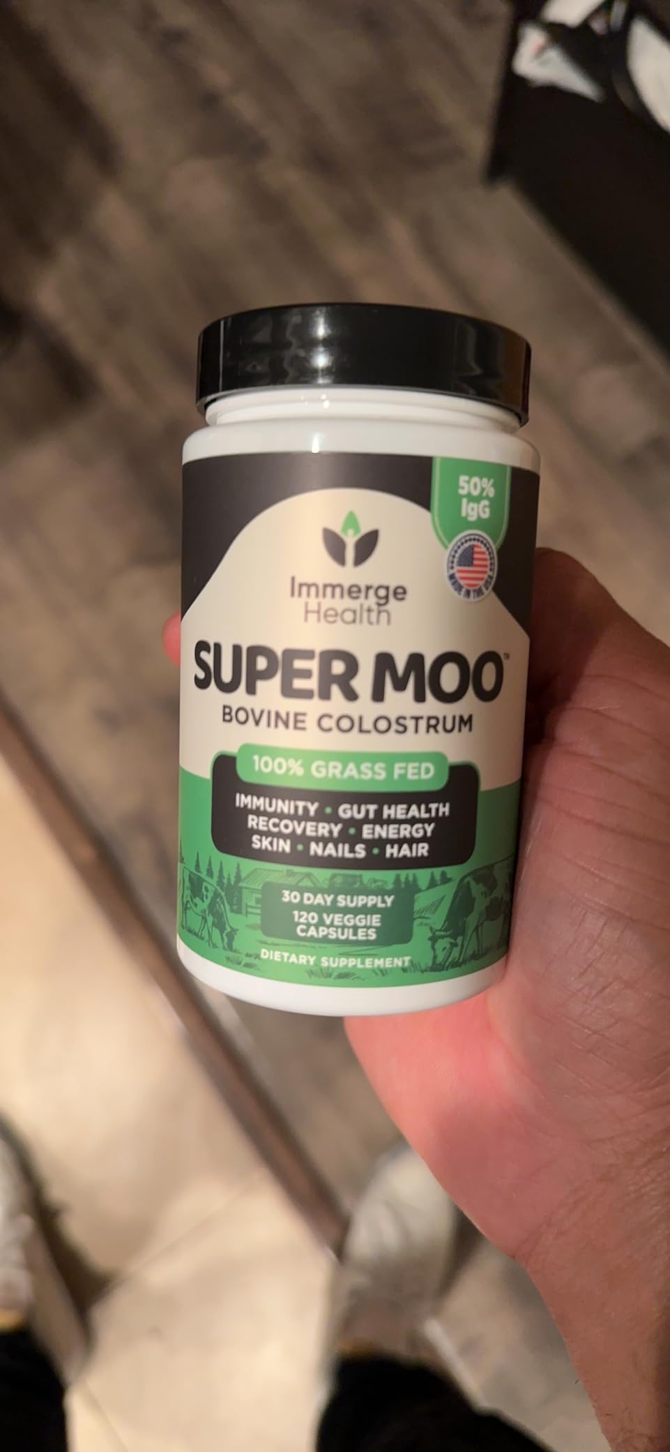 7/mo Finance Super Moo Grass Fed Bovine Colostrum 120 Capsules Gut Health, Muscle
