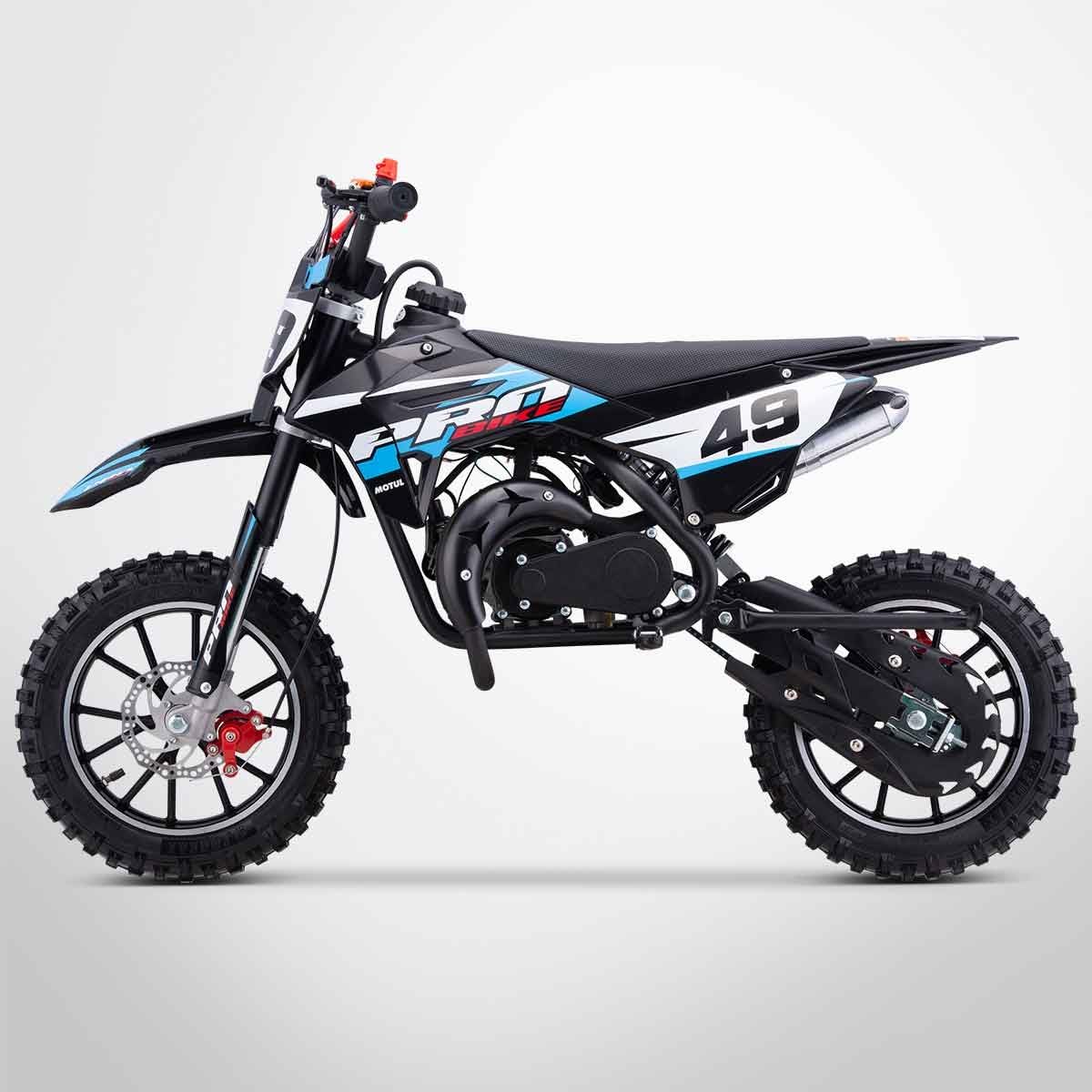 PROBIKE New MOTORZ Pocket Cross 49 / Mini Moto Enfant 50cc / Édition 2025 / Bleu