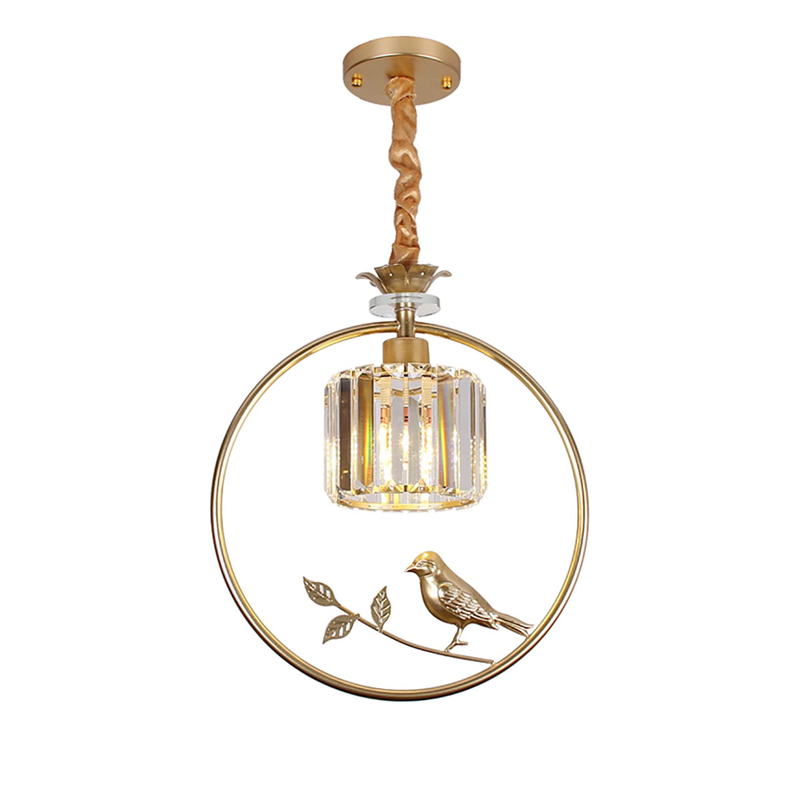 Lustre moderne en cristal doré 35x70 cm pour décoration élégante de couloir