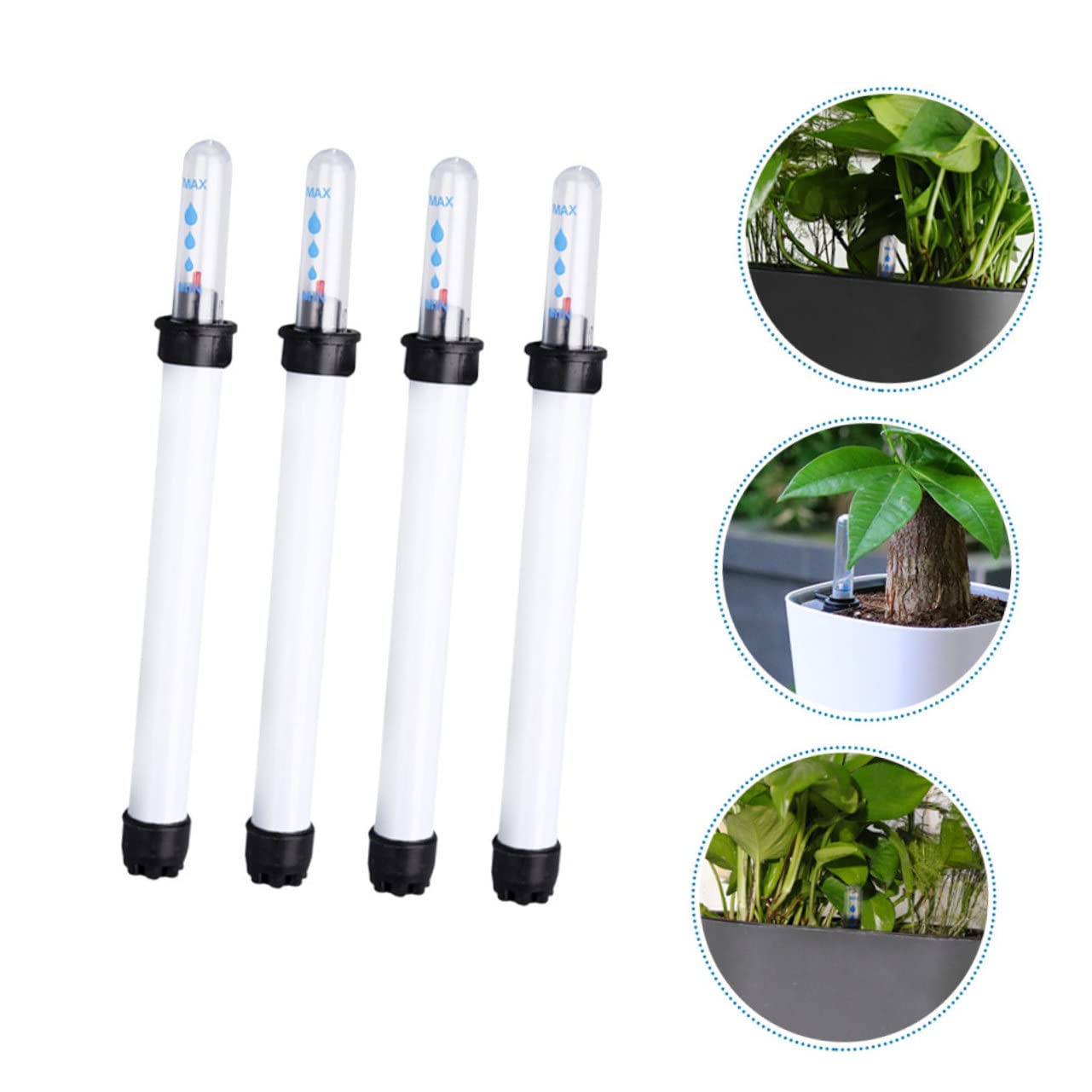 BESPORTBLE 5 Sätze Wasserstandsanzeige Temperaturanzeige Spiel Gebogener Schwanenhals Wasserkocher Solar Niederschlagsanzeige Aquarium Thermostat Durchsichtige Ornamente 4 Stück * 5