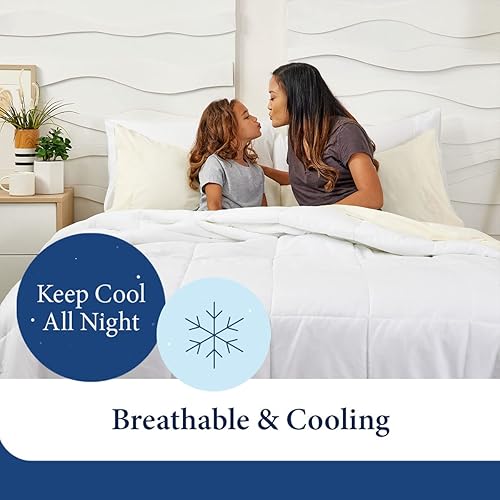 Miniatura 3 de Cosy House Collection Edredón de lujo alternativo de plumón de bambú, esenciales para dormitorio principal, uso en todas las estaciones, se mantiene