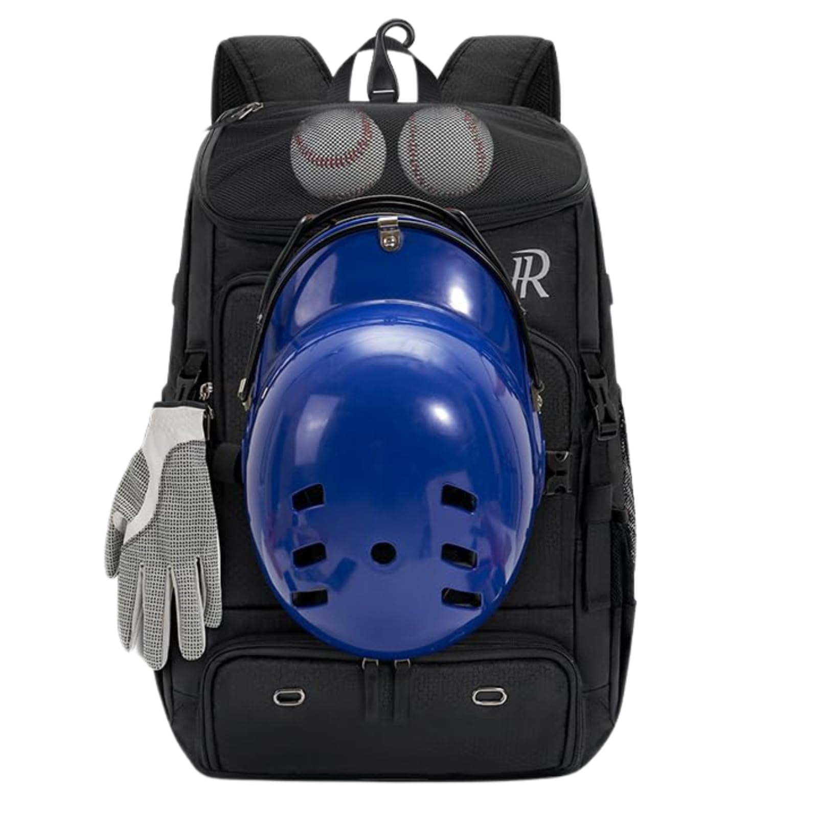 Baseball Bag Backpack for Youth & Adult,Large Lightweight Softball Bag with Shoe Compartmen&Helmet Holder Sports Bag black