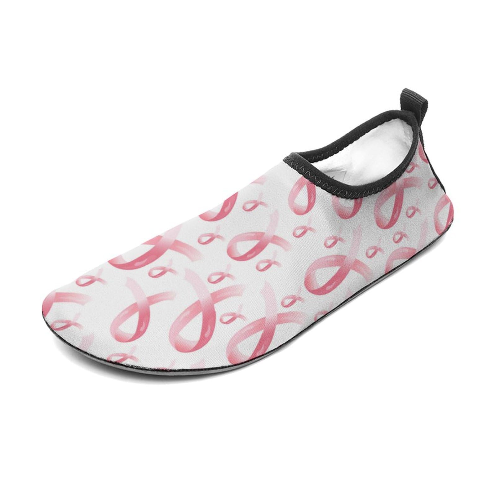 CSEMEIE Breast Cancer Awareness Water Shoes Beach Shoes Aqua Socks for Women Men Swimming Yoga