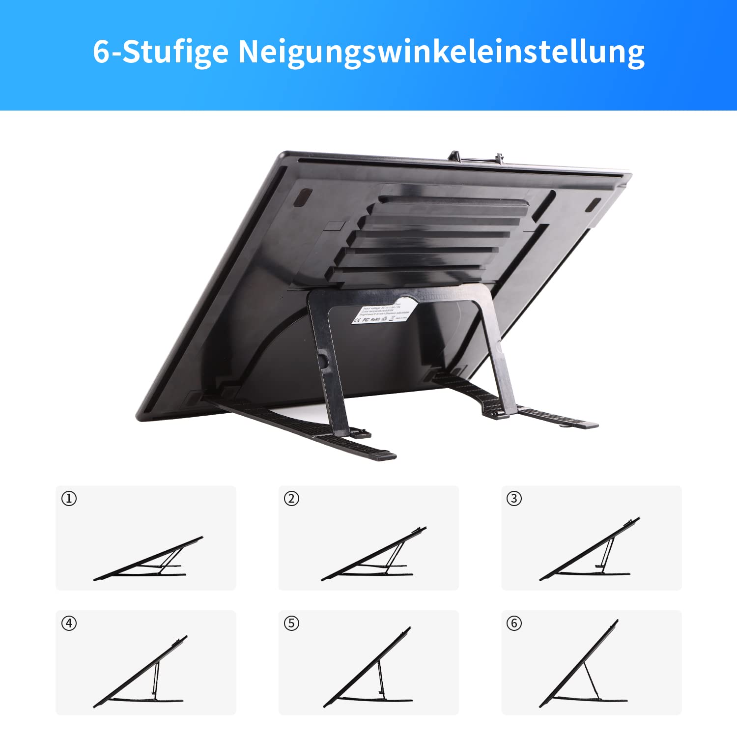 Wiederaufladbares A3 Leuchttisch mit Tasche,kabellos batteriebetrieben Led LichtPad,3 Farben dimmbar und 6 Helligkeitsdimmen Lichtplatten für Zeichnung,Diamond Painting,Malen,Röntgenbetrachtung