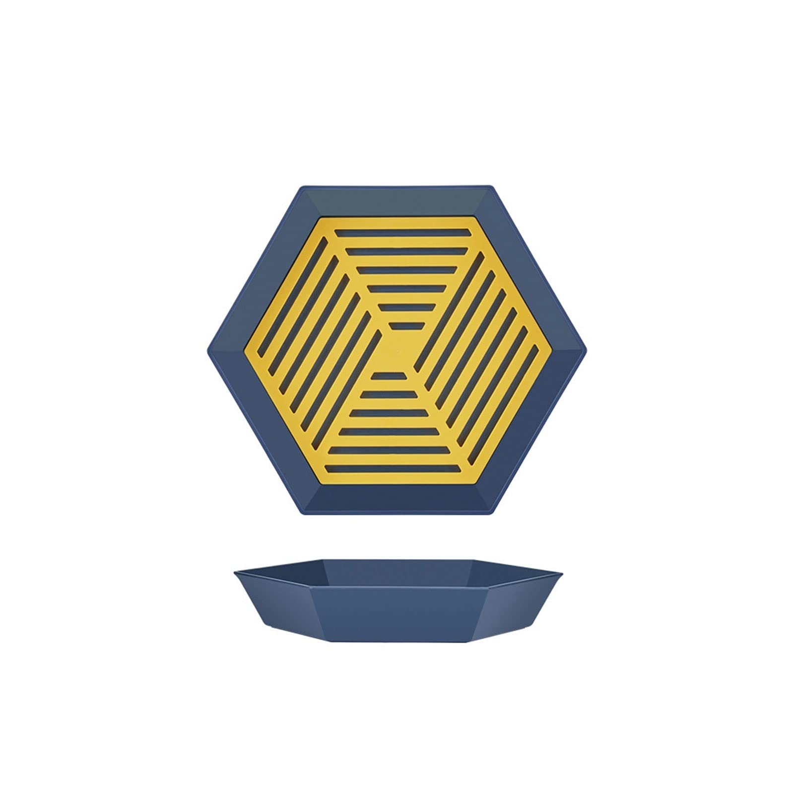 YBRAVO Fruit Bowl, Hexagonal Lek Fruit Plate， Simple Dried Fruit Plate ，Living Room Household Snacks Candy Pot Kitchen Fruit Basket