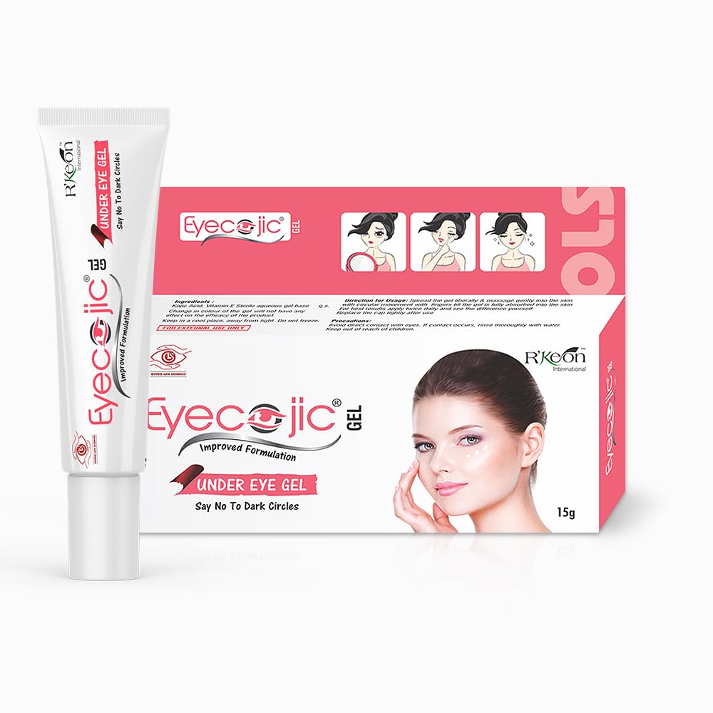 Eyecojic Under Eye Gel Enriched with Kojic Acid, Collagen, Retinol, Peptides | Reduces Dark Circles, Fine Lines, Puffiness & Wrinkles for Men & Women | All Skin Types 15g Eyecojic Under Eye Gel Enriched with Kojic Acid, Collagen, Retinol, Peptides | Reduces Dark Circles, Fine Lines, Puffiness & Wrinkles for Men & Women | All Skin Types 15g