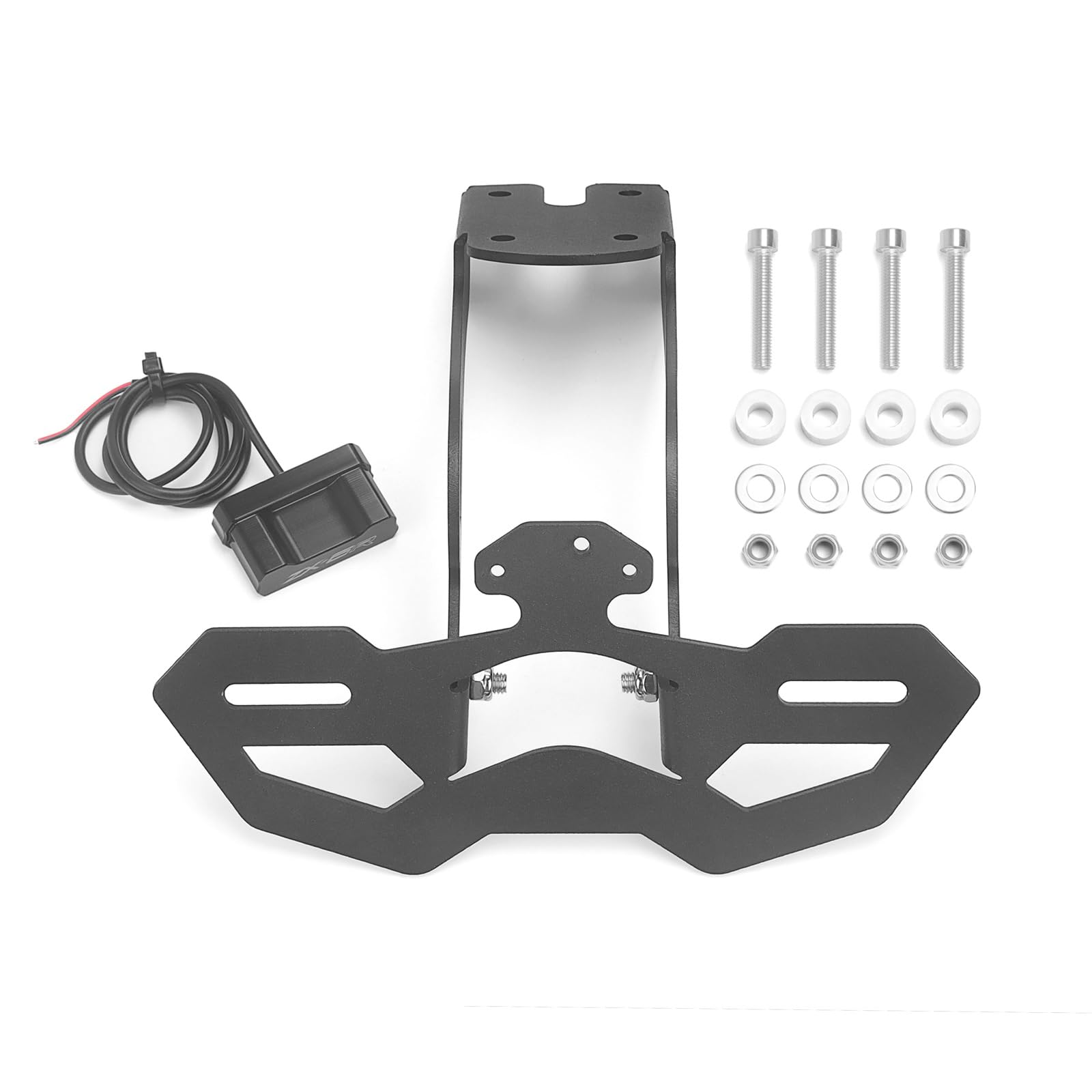 Portatarga Moto Per Ninja ZX-6R ZX636 2024-2025, Con Luce LED Integrata, Portatarga Pieghevole