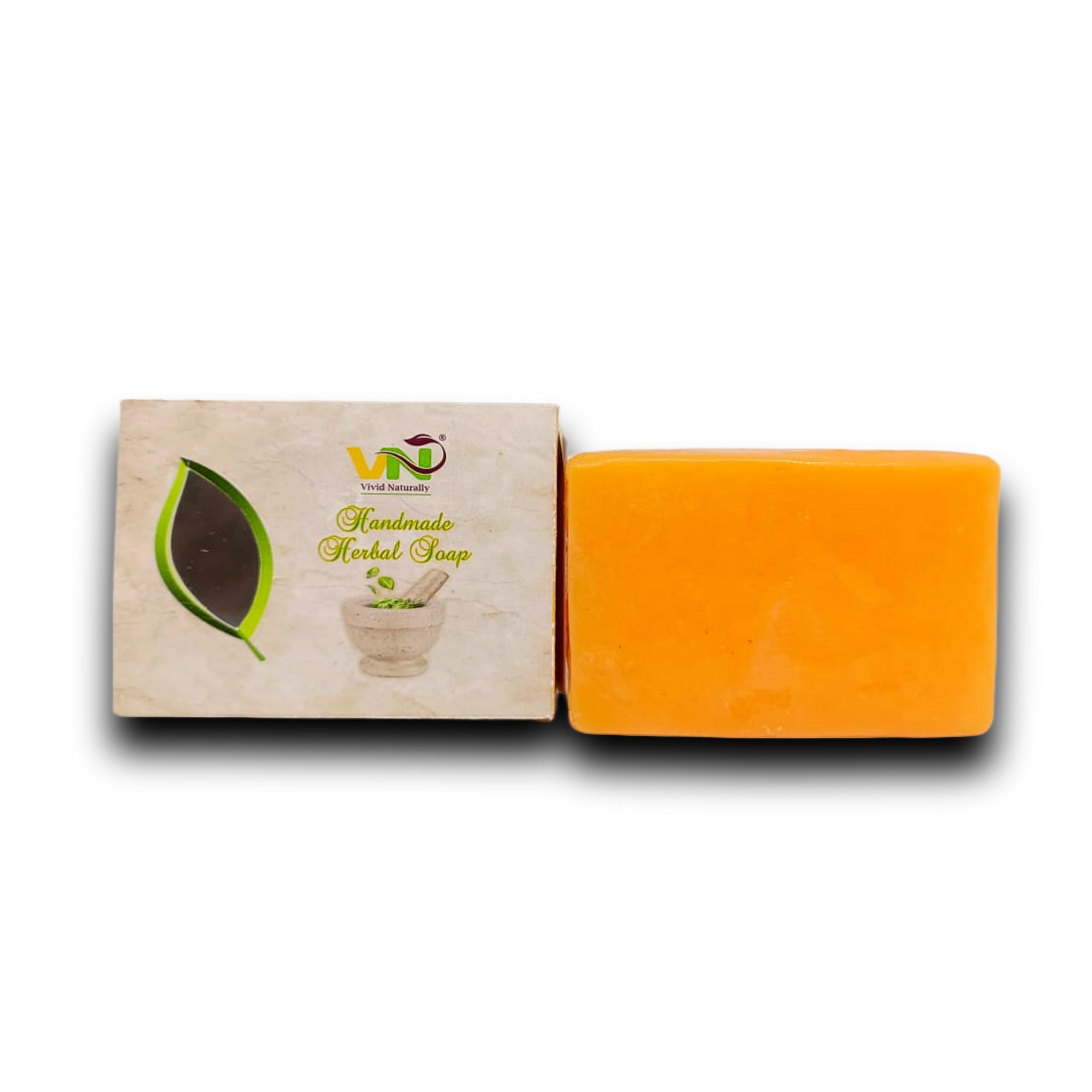Vivid Naturally Handmade Mixed Fruits Soap Bar - Papaya, Orange Peel Extract, Essential Oils - 105g | Papaya Soap | Herbal Soap | Luxury Premium Bathing Soap | Ayurvedic Soap