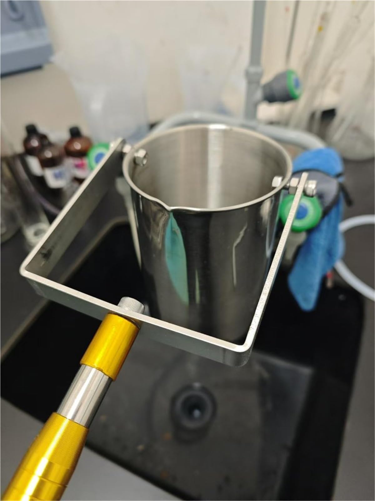 Telescopic Rod Water Quality Sampler, Water Sampler Kit with Stainless Steel Big Dipper and Retractable Pole, Rod Vertical Swing Sampling for Environmental Water Sampling(500ml,1.11-3m/3.6-9.8 ft)