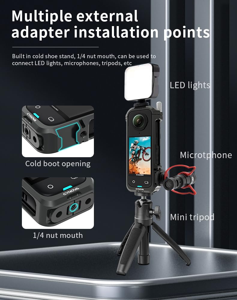 Gabbia Protettiva SmallRig Per Insta360 X4 - Alluminio, Con Copriobiettivo E Slitta Fredda - Foto 3